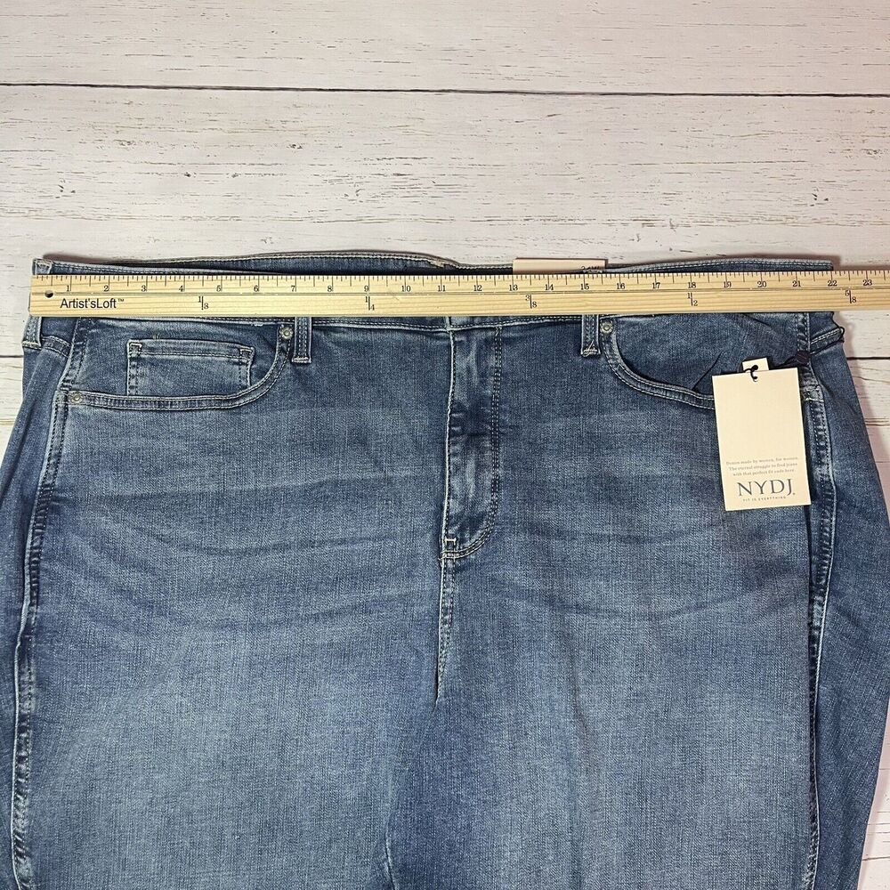 NYDJ Jeans Womens 24W Blue Loire Chloe Capri Slit Hem Lift Tuck Tech MSRP $89 - Picture 10 of 16